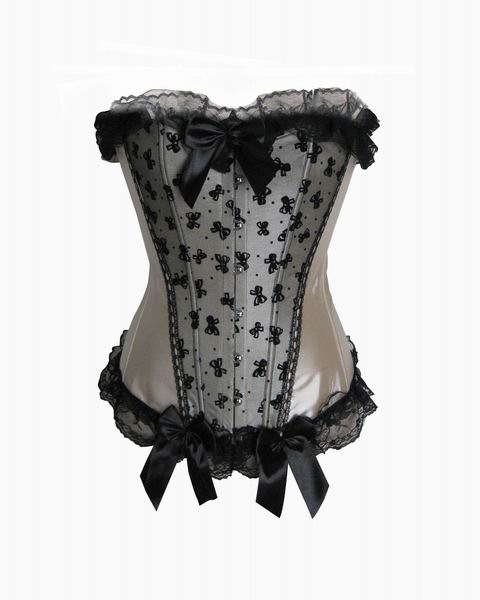 Grey and Black Burlesque Corset